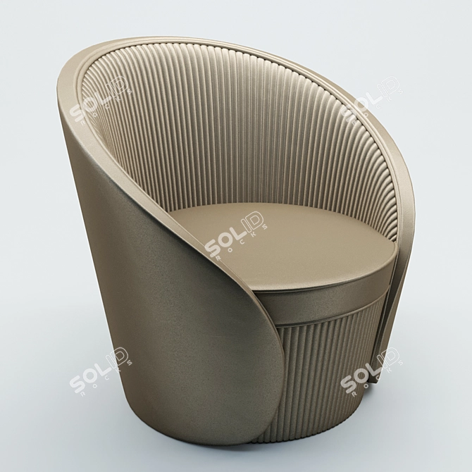 Elegance Bloom Chair 3D model image 2