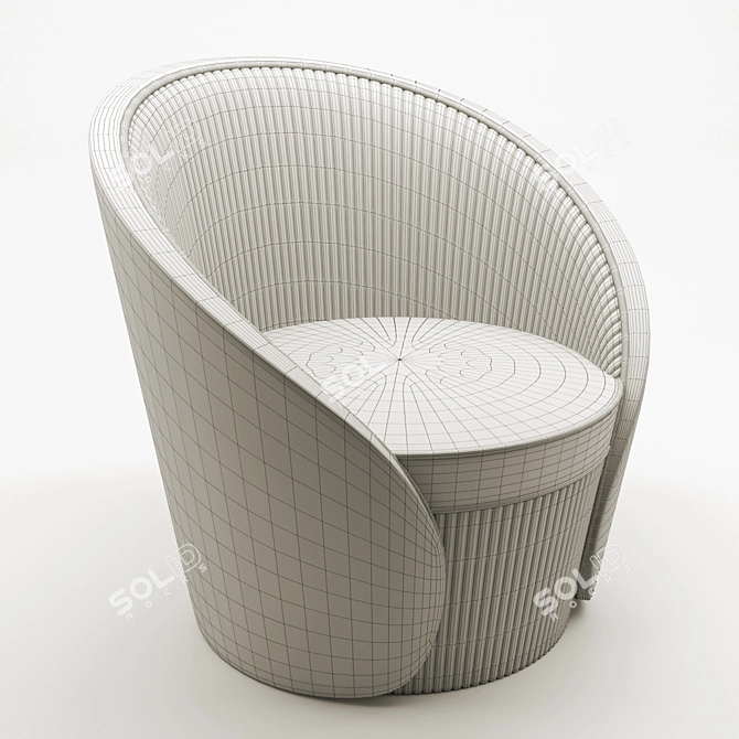Elegance Bloom Chair 3D model image 3