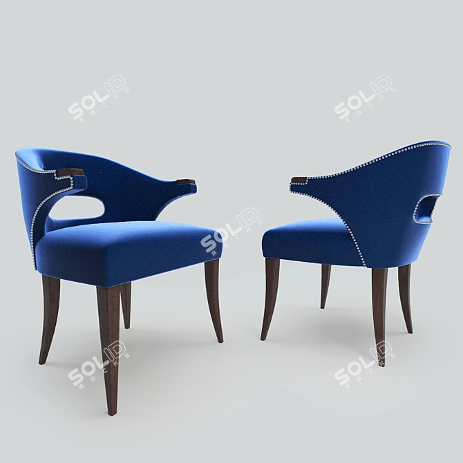 Elegant Nanook Dining Chair 3D model image 1