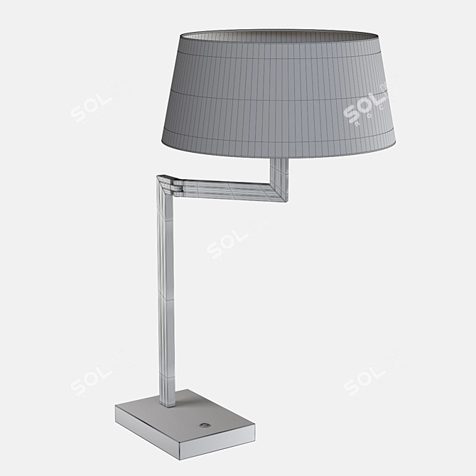 Brass Swing Table Lamp 3D model image 3