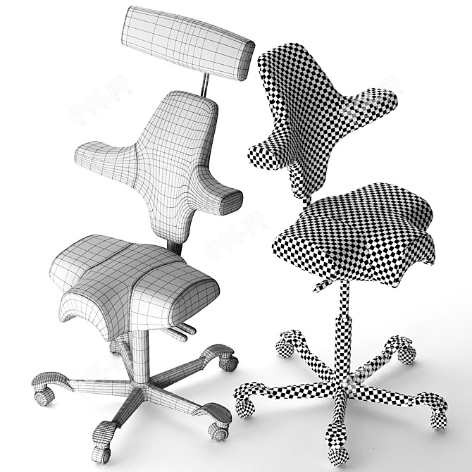 HAG Capisco: Dynamic Office Chair 3D model image 3