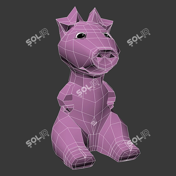 Pink GULLGRIS Moneybox 3D model image 2