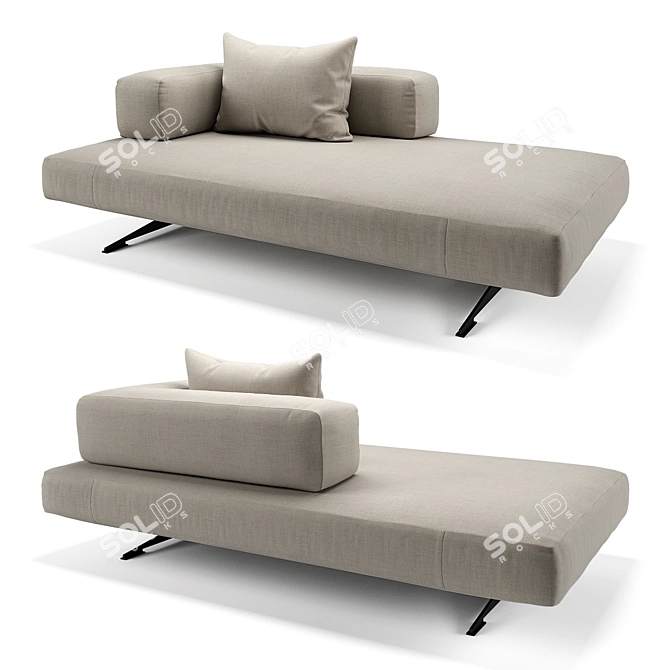 Interia Base Sofa: Modern Design with Adjustable Depth and Removable Covers 3D model image 1