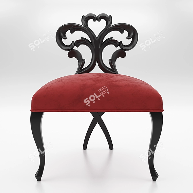 Symmetrical Plume Dining Chair 3D model image 2