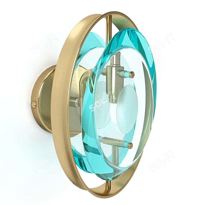 Isendo 45.2883 Modern Brass Glass Pendant 3D model image 1