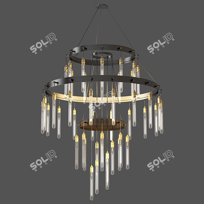 RH Axis Three 2013 Chandelier 3D model image 1