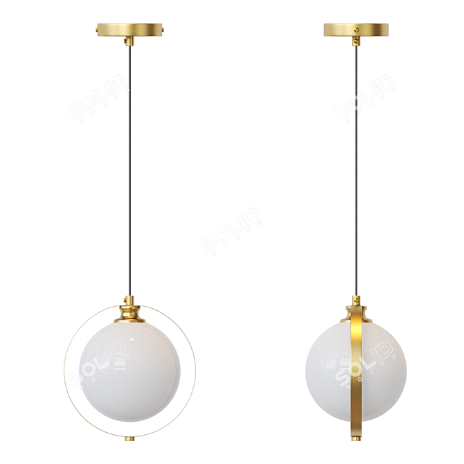 Spherical Pendant Lamp: Lampatron POISE 3D model image 1