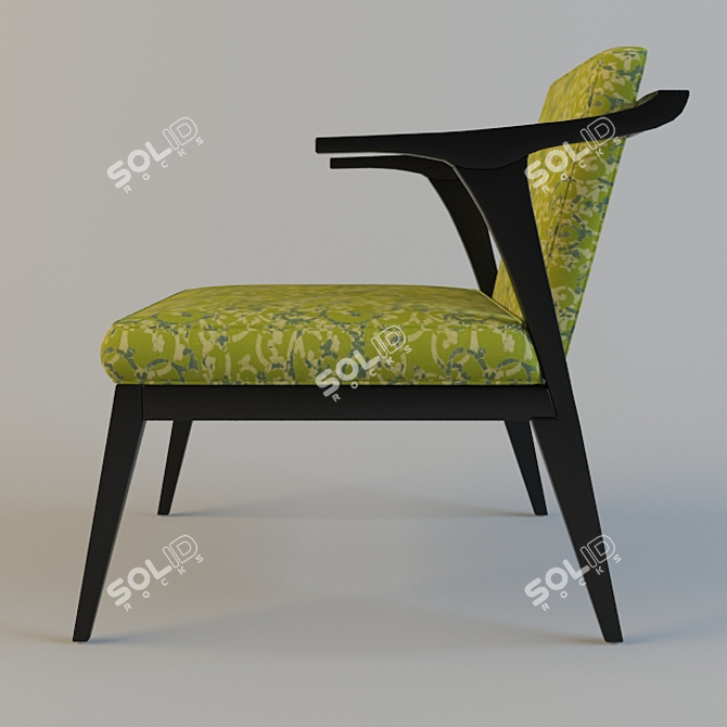 Elegant Rubelli Piron Chair 3D model image 2