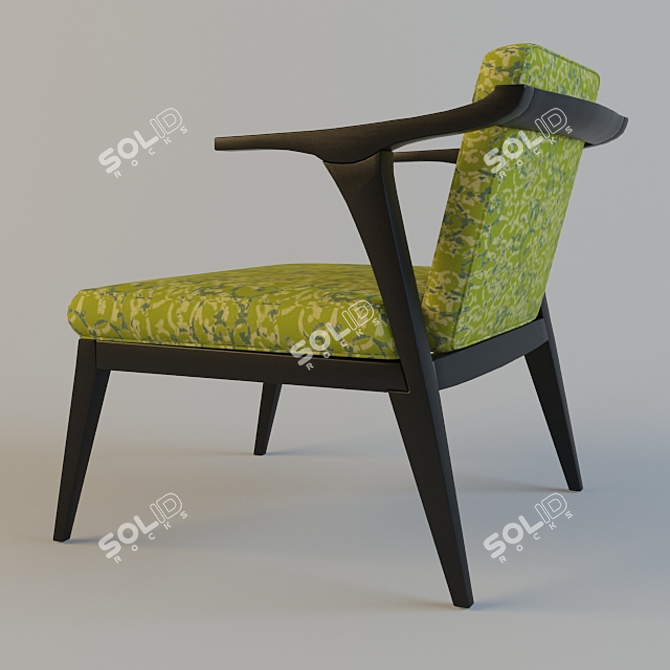 Elegant Rubelli Piron Chair 3D model image 3