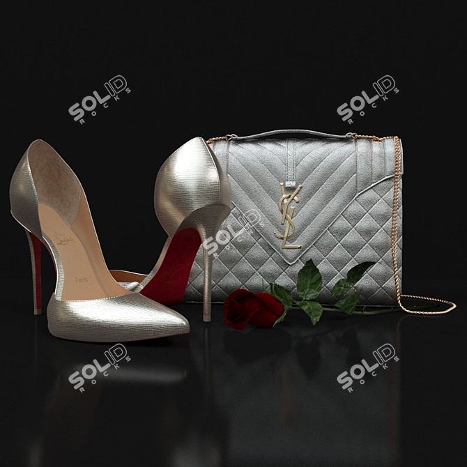 Luxe Shoe & Bag Set 3D model image 1