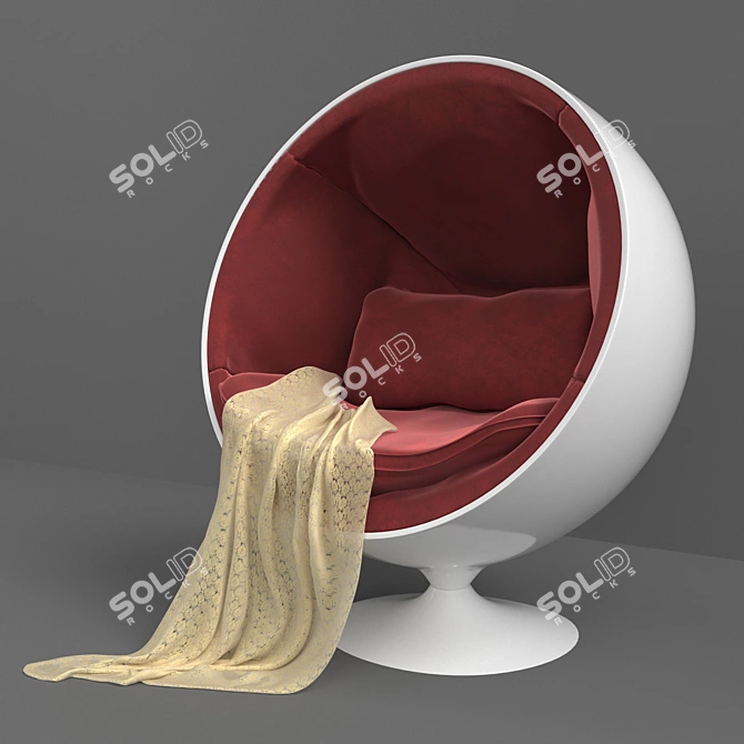 Ergonomic Yoga Ball Chair 3D model image 1