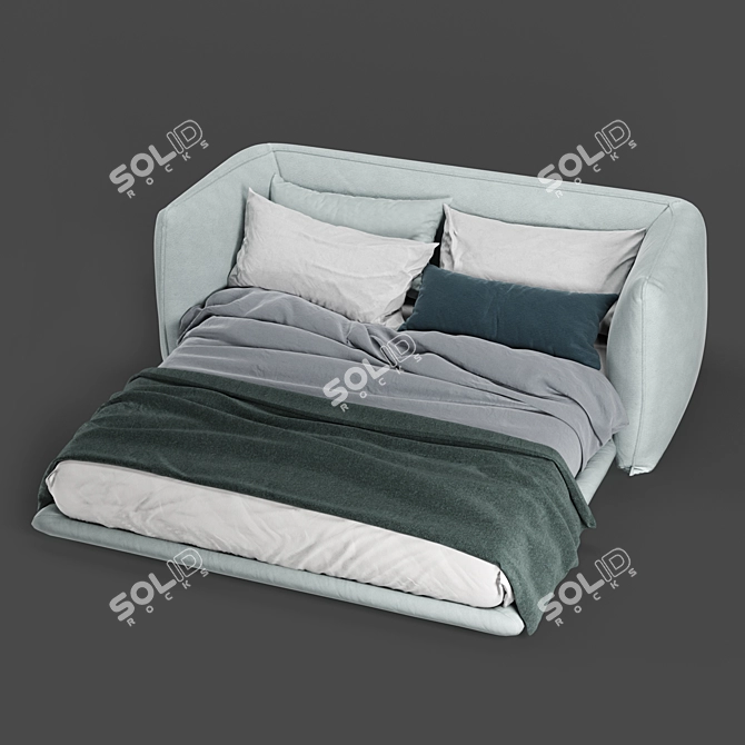 Elegant Bolzan Jill Daybed 3D model image 2