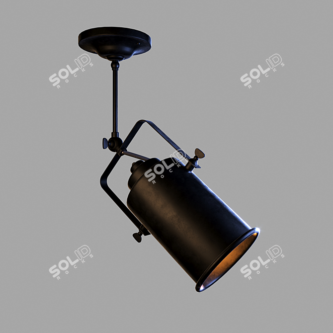 Streamline Pendant Searchlight 3D model image 1