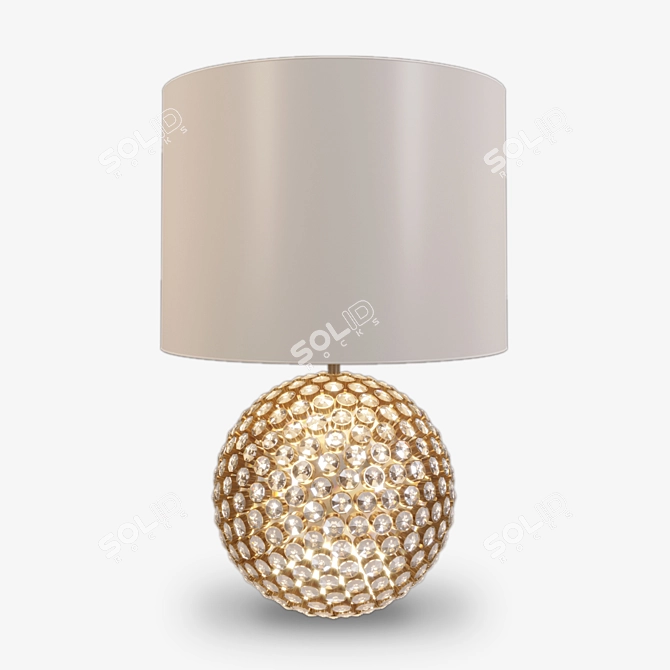 Elegant Anenome Ball Accent Lamp 3D model image 1