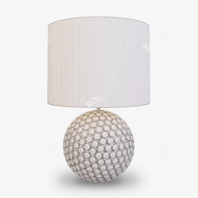 Elegant Anenome Ball Accent Lamp 3D model image 2