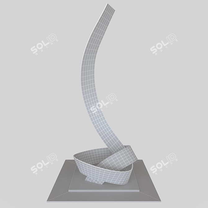 Elegant Knot Sculpture 3D model image 2