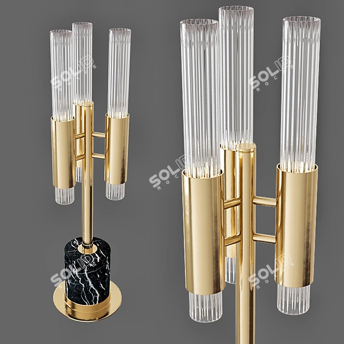 Elegant Waterfall Table Lamp 3D model image 1