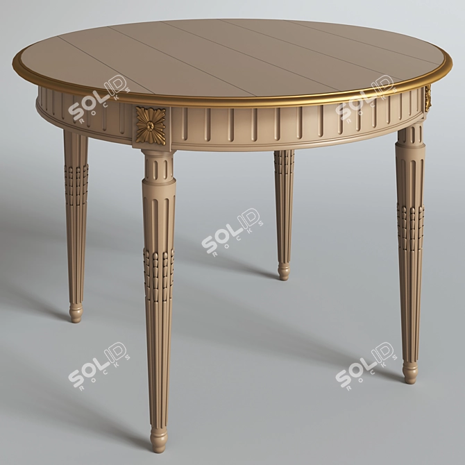 Elegant Neoclassic Table | 95,650 Polygons 3D model image 1