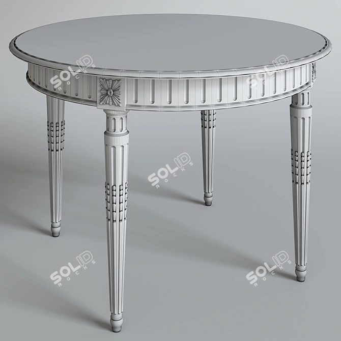 Elegant Neoclassic Table | 95,650 Polygons 3D model image 2