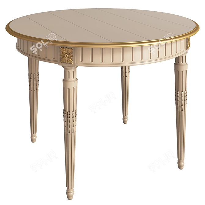 Elegant Neoclassic Table | 95,650 Polygons 3D model image 3