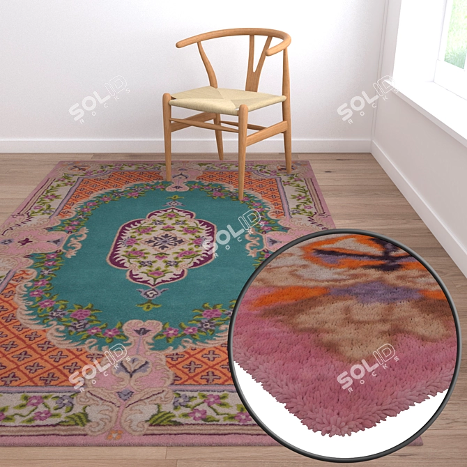 Versatile Carpet Set: 3 High-Quality Textures 3D model image 2
