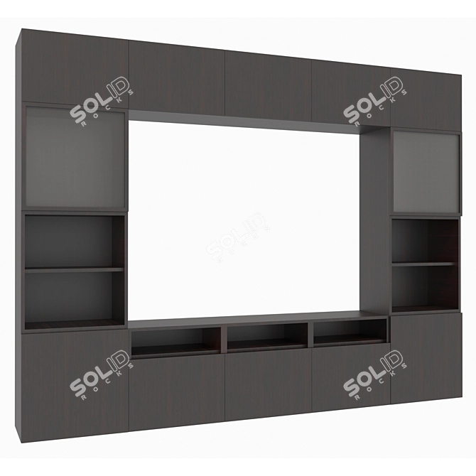 Sleek TV Organizer 3D model image 1