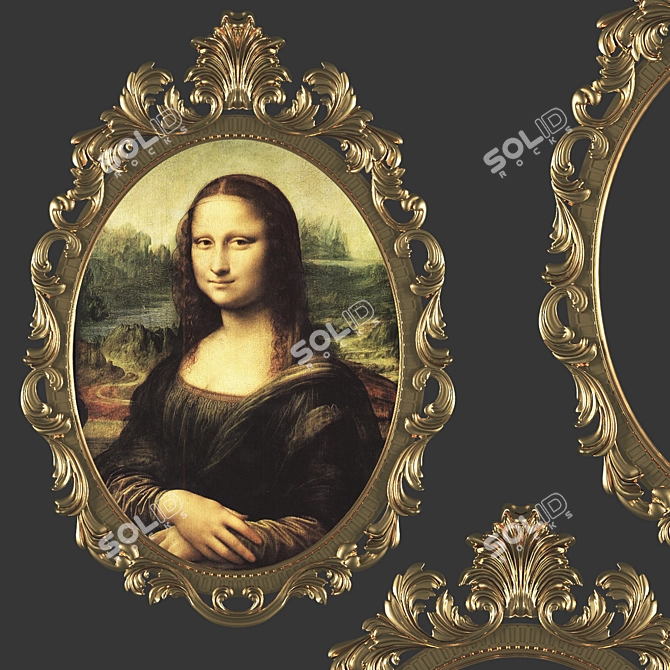 Mona Lisa Classic Frame Set 3D model image 1