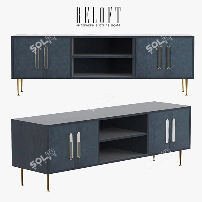 Restoration Hardware Console for Media 3D model image 1