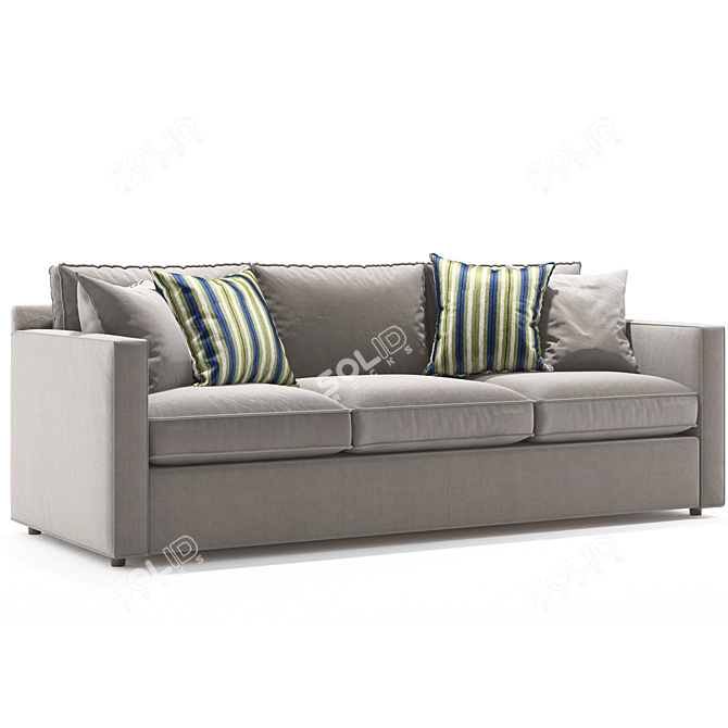 Modern Track Arm Sofa Set 3D model image 3