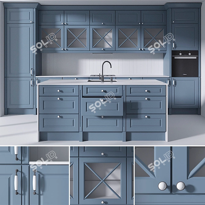 LORENA Nova: Modern Kitchen Elegance 3D model image 1