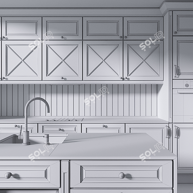 LORENA Nova: Modern Kitchen Elegance 3D model image 3