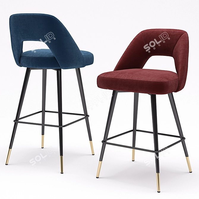 Elegant Eichholtz Avorio Bar Stool 3D model image 1