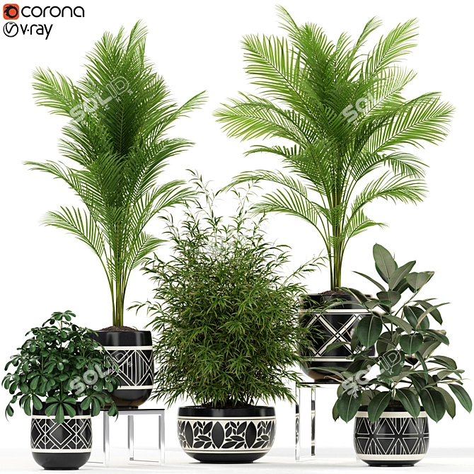 Nature's Oasis: 181 Exquisite Plants 3D model image 1