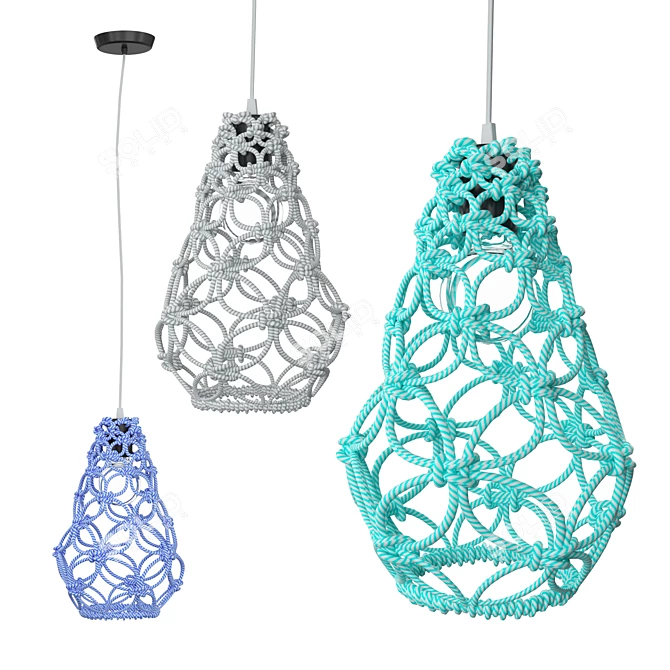 Elegant Knot Egg Light 3D model image 1