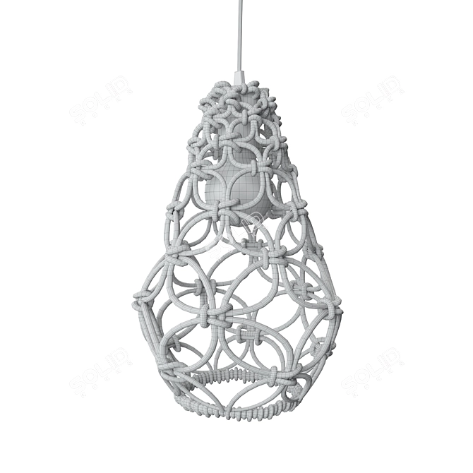 Elegant Knot Egg Light 3D model image 2