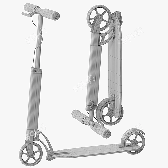 Xootr MG Folding Kick Scooter 3D model image 3