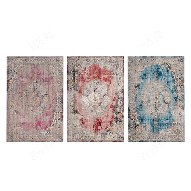 Versatile Carpets Set: High-Quality Textures for Close and Distant Shots 3D model image 3