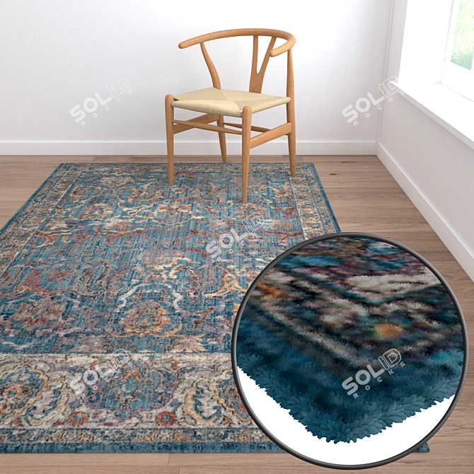 Title: Premium Quality Carpets Set 3D model image 2