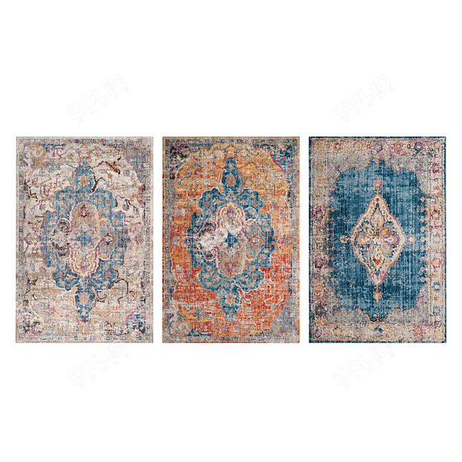 Luxury Carpet Set 3D model image 3