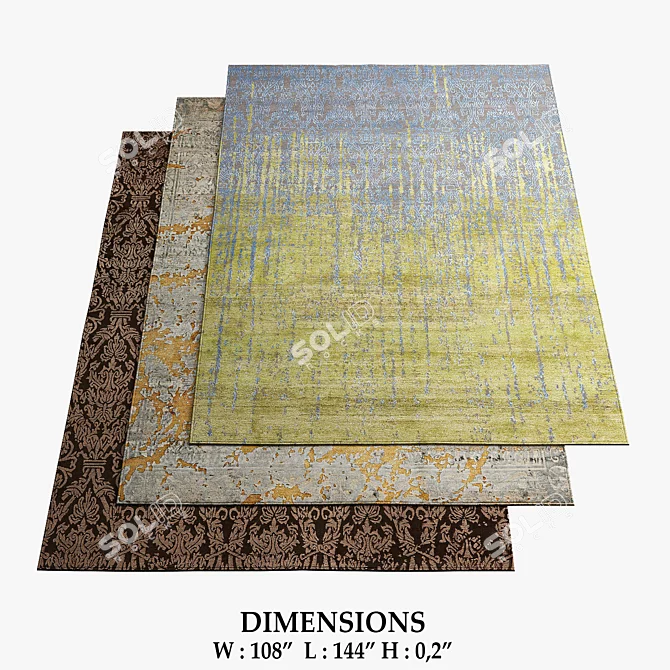 Erased Classic Rugs: Roma, Alcaraz Sky, Alcaraz 3D model image 1