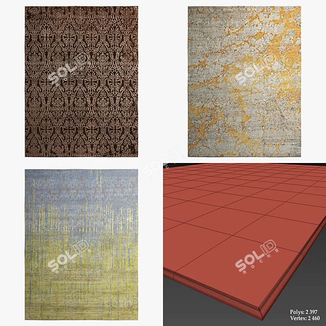 Erased Classic Rugs: Roma, Alcaraz Sky, Alcaraz 3D model image 2