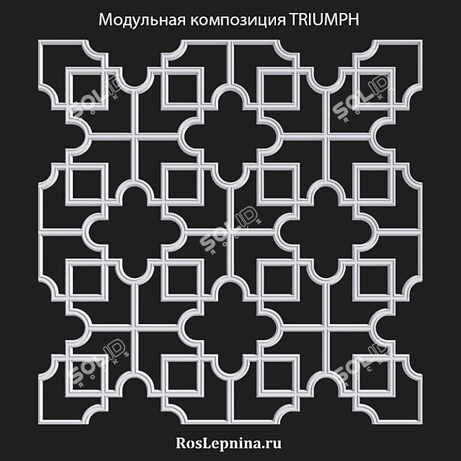 Triumph Modular Composition - Elegant Styling for Walls and Ceilings 3D model image 1