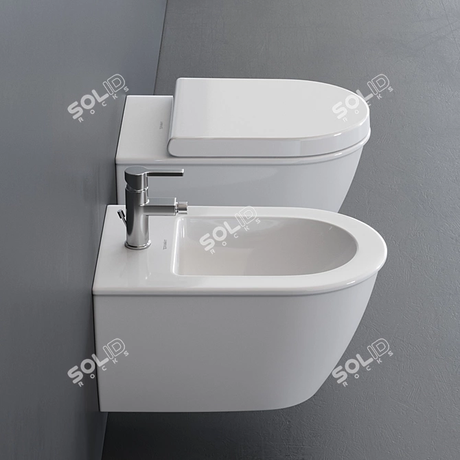 Darling New Wall-hung WC: Sleek and Stylish 3D model image 2