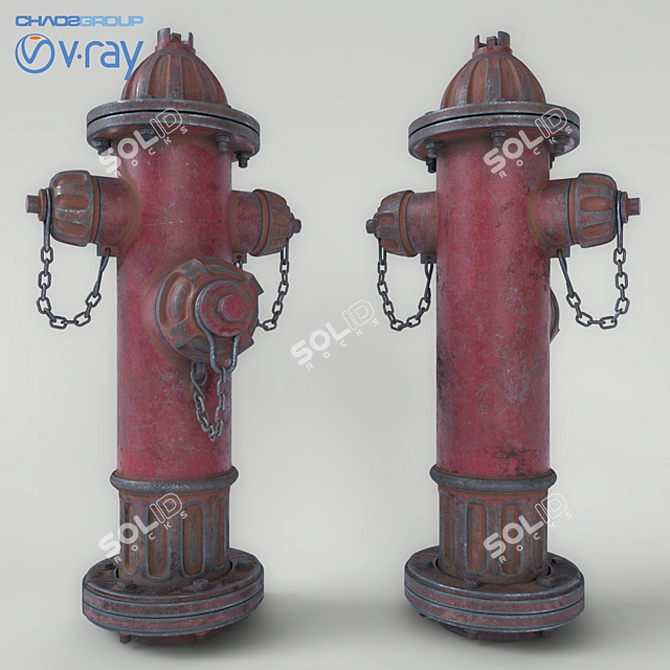 3D Realistic Fire Hydrant Model 3D model image 1