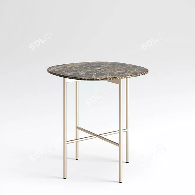 Elegant Marble Soap Tables 3D model image 2