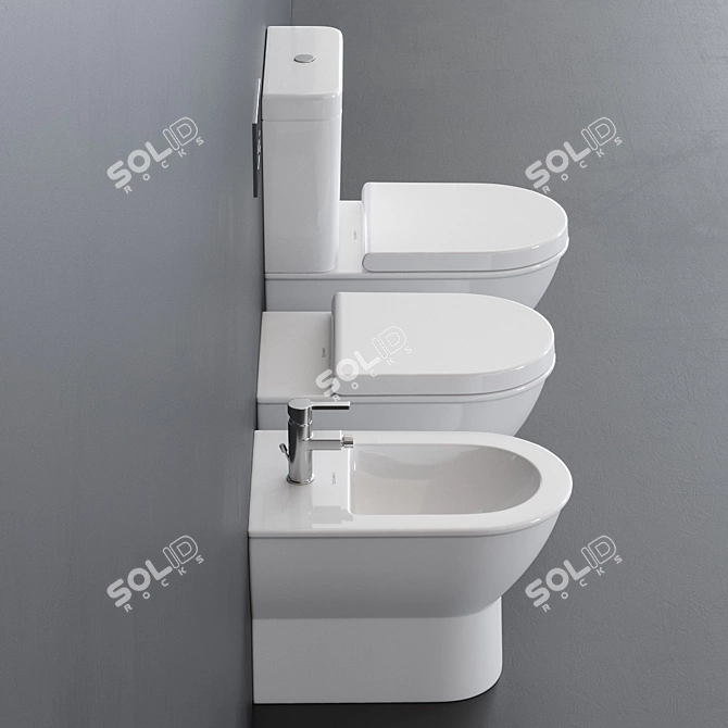  Darling New Close Coupled Toilet 3D model image 2