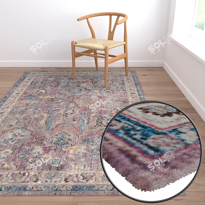 Luxury Carpet Set 3D 3D model image 2