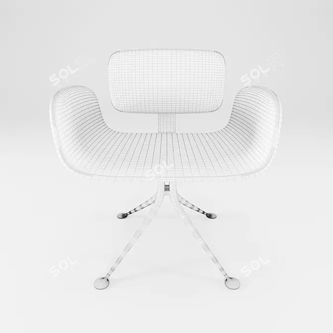 Sleek Modern Chair - Contemporary Design & High-Quality Construction 3D model image 2