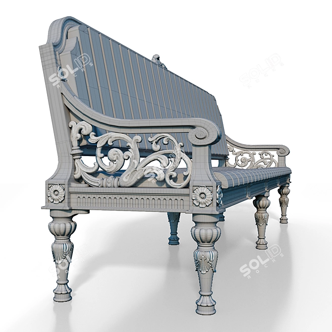 Grand Theater Bench 3D model image 3