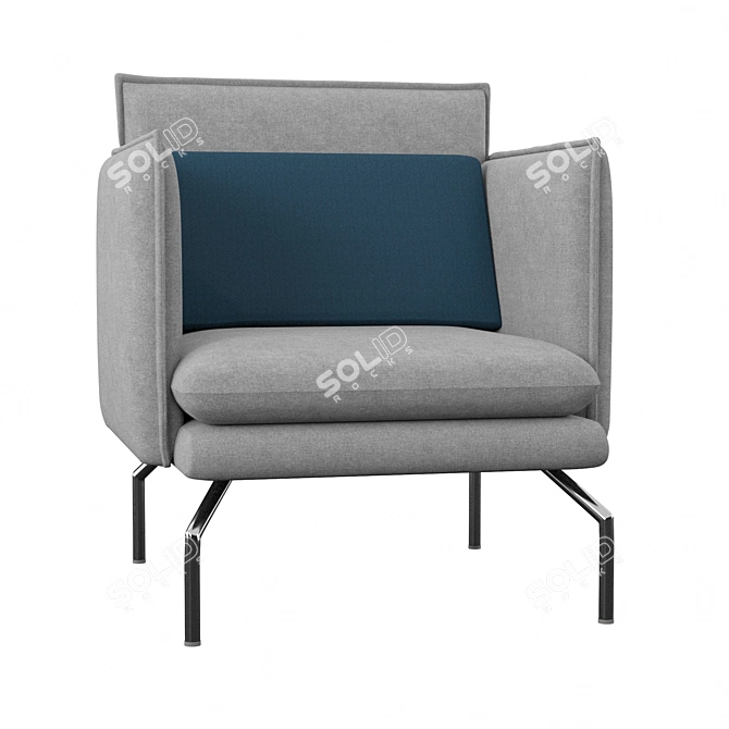 Brecken Lounge Chair: The Epitome of Comfort 3D model image 2